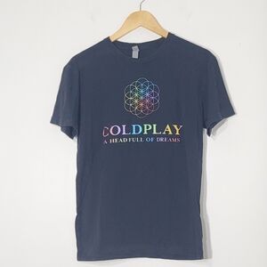 Coldplay A Head Full of Dreams 2017 World Tour Black Cotton Short Sleeve T-Shirt